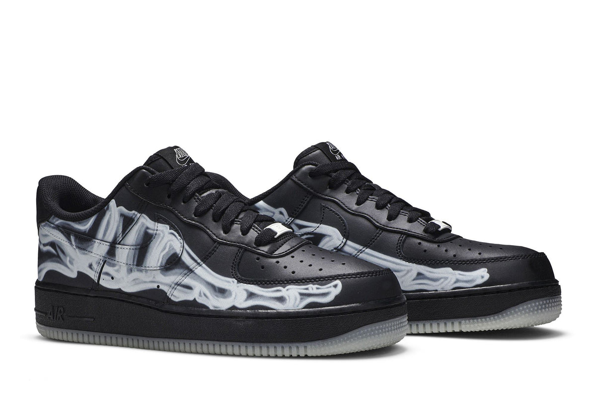 Nike Air Force 1 Low Black Skeleton Halloween (2019) sneaker afbeelding 8 - stylecode BQ7541 001
