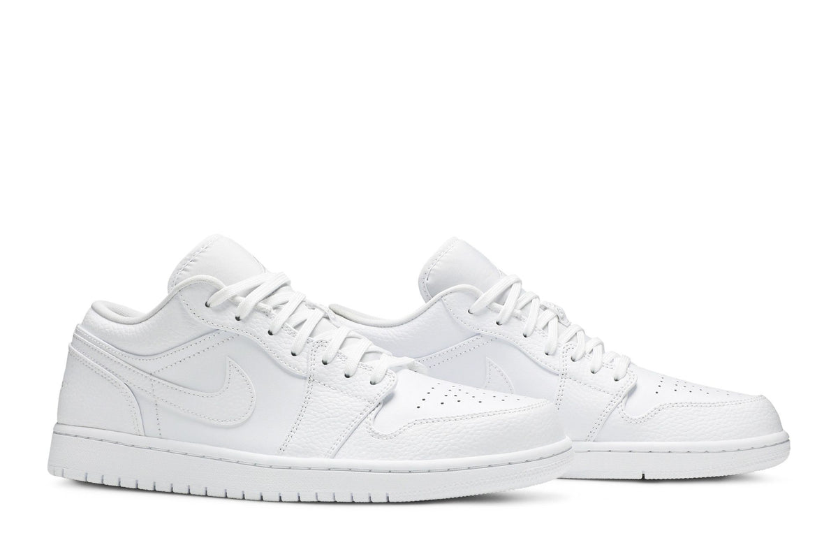 Jordan 1 Low Triple White Tumbled Leather sneaker afbeelding 8 - stylecode 553558-130