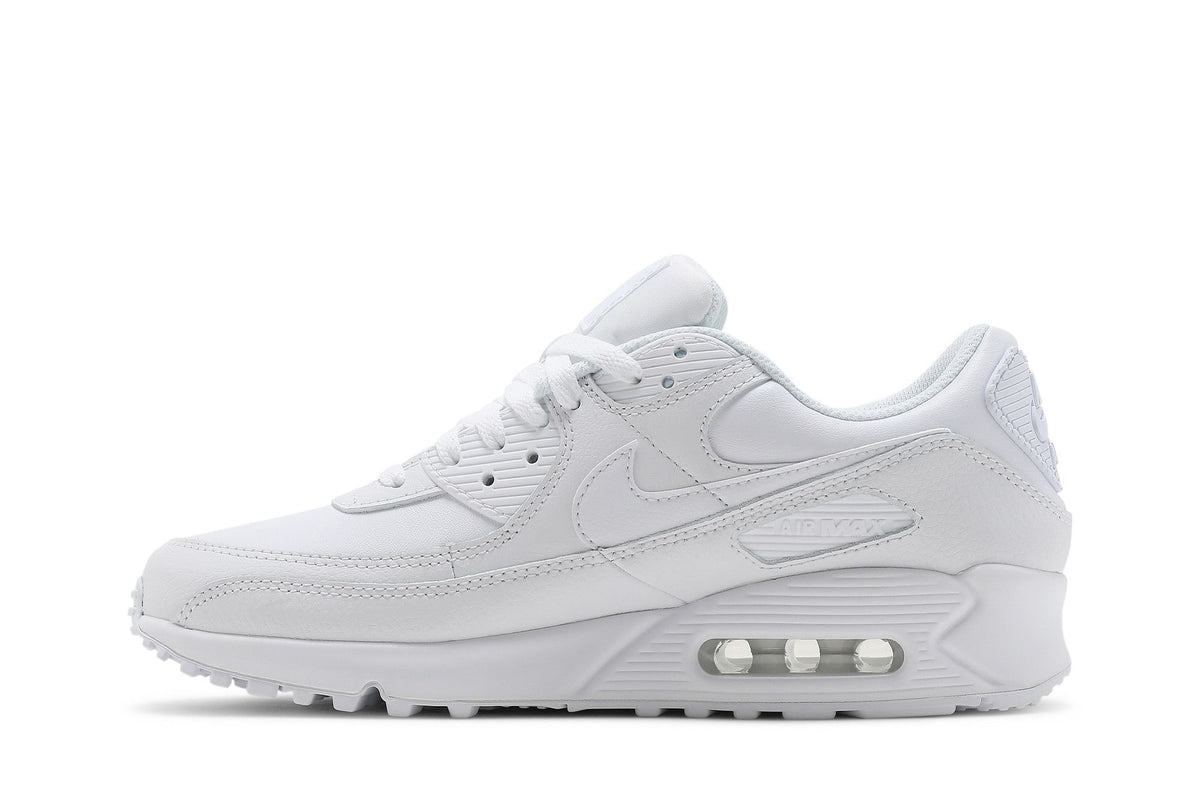Nike Air Max 90 Leather Triple White sneaker afbeelding 3 - stylecode CZ5594-100