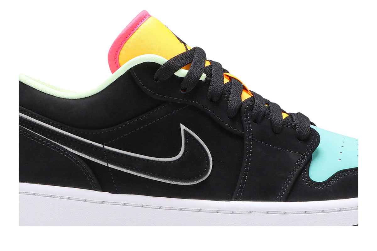 Jordan 1 Low Black Aurora Green Laser Orange sneaker afbeelding 2 - stylecode CK3022-013