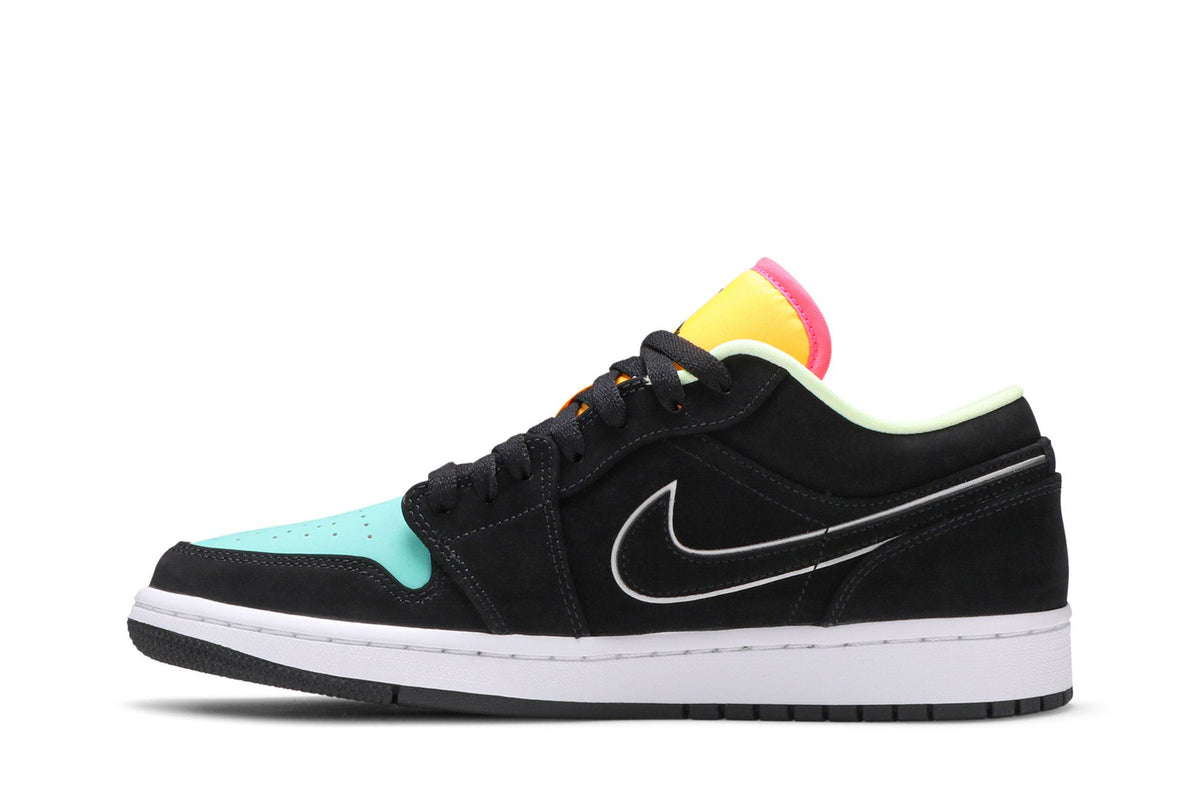 Jordan 1 Low Black Aurora Green Laser Orange sneaker afbeelding 3 - stylecode CK3022-013