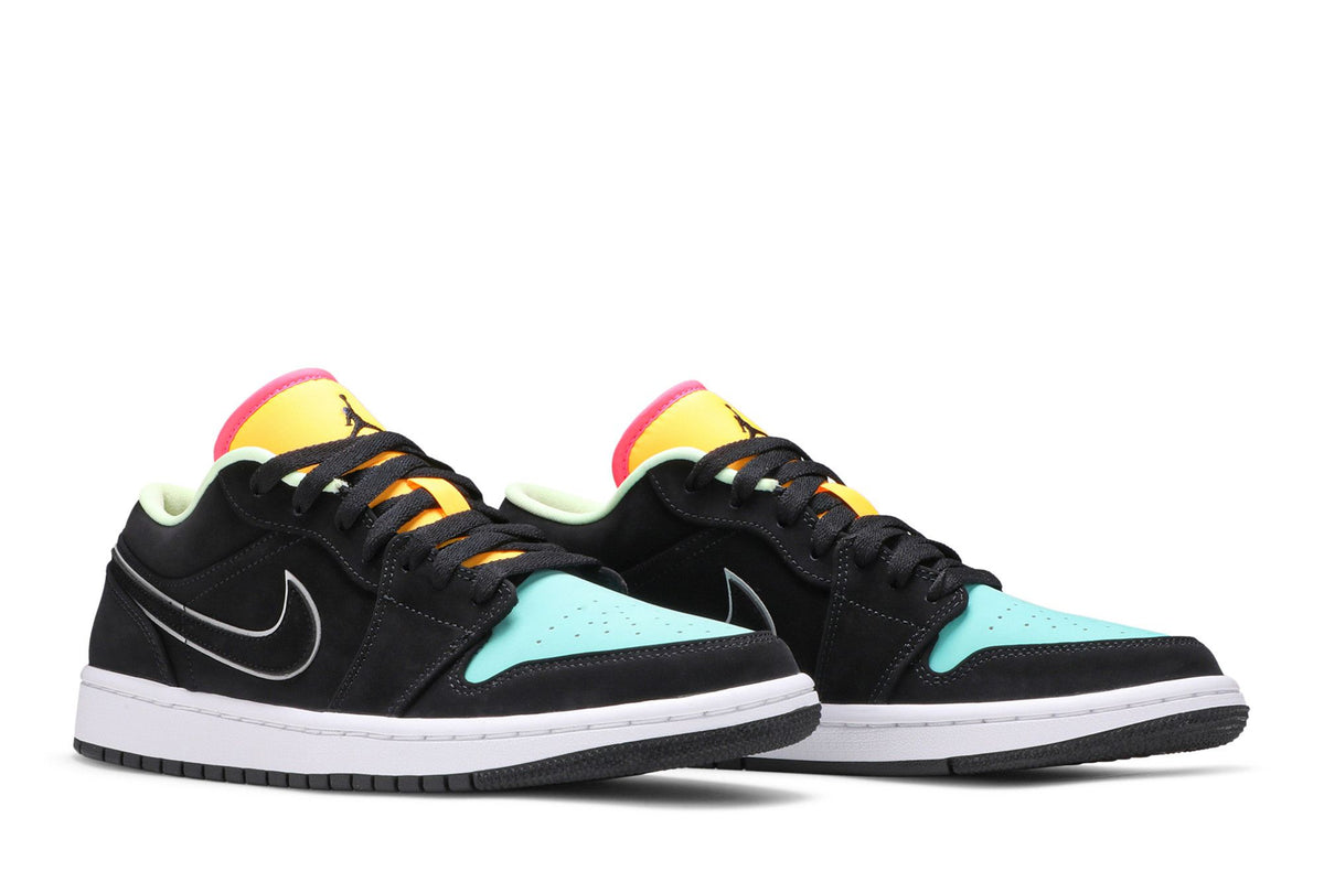 Jordan 1 Low Black Aurora Green Laser Orange sneaker afbeelding 8 - stylecode CK3022-013