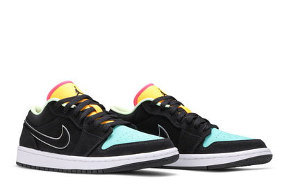 Jordan 1 Low Black Aurora Green Laser Orange sneaker afbeelding 8 - stylecode CK3022-013