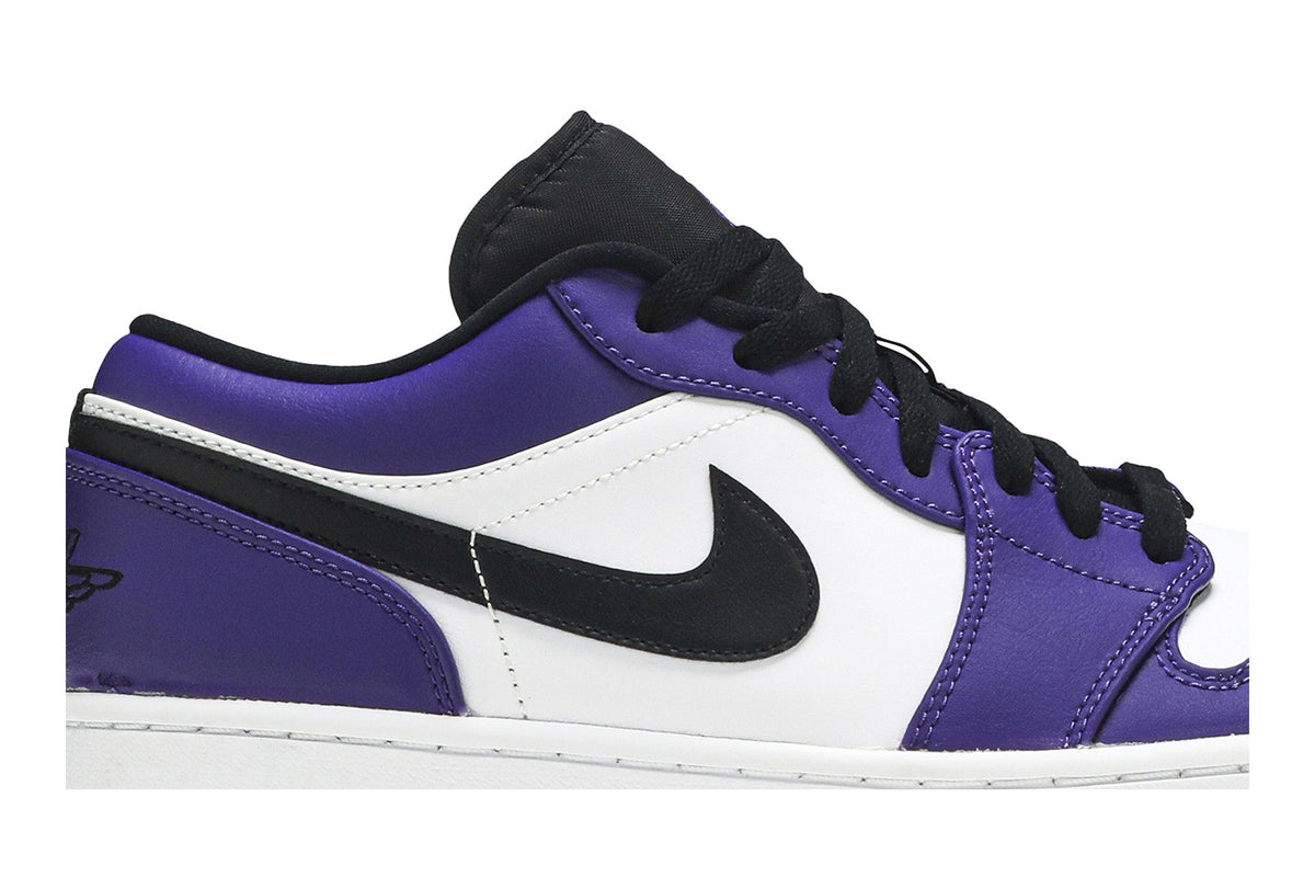 Jordan 1 Low Court Purple White sneaker afbeelding 2 - stylecode 553558-500