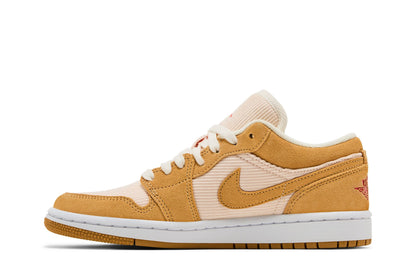 Jordan 1 Low SE Twine Orange Quartz Corduroy (Women's) sneaker afbeelding 3 - stylecode DH7820-700