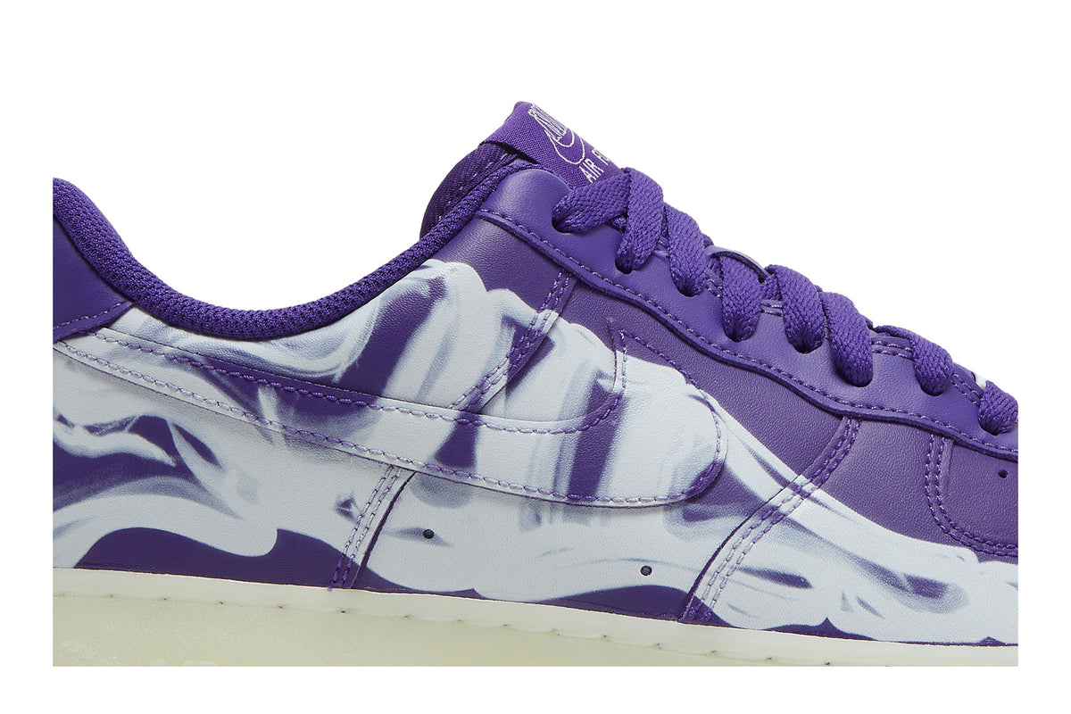 Nike Air Force 1 Low '07 QS Purple Skeleton Halloween (2021) sneaker afbeelding 2 - stylecode CU8067-500