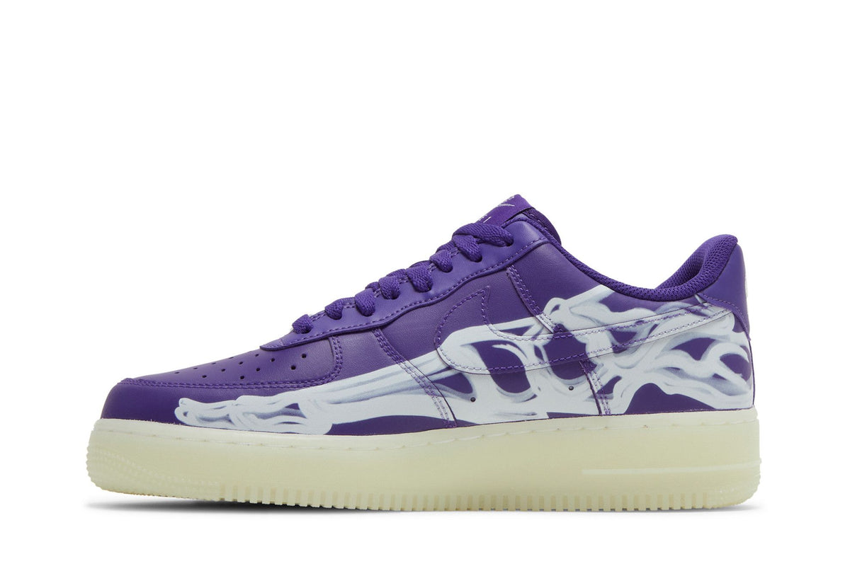 Nike Air Force 1 Low '07 QS Purple Skeleton Halloween (2021) sneaker afbeelding 3 - stylecode CU8067-500