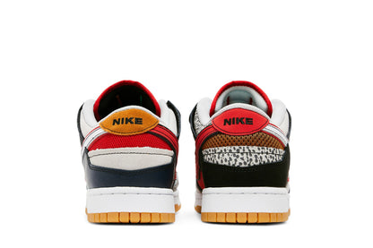 Nike Dunk Low Scrap Black Grey University Red sneaker afbeelding 6 - stylecode DN1775-001