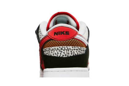 Nike Dunk Low Scrap Black Grey University Red sneaker afbeelding 7 - stylecode DN1775-001