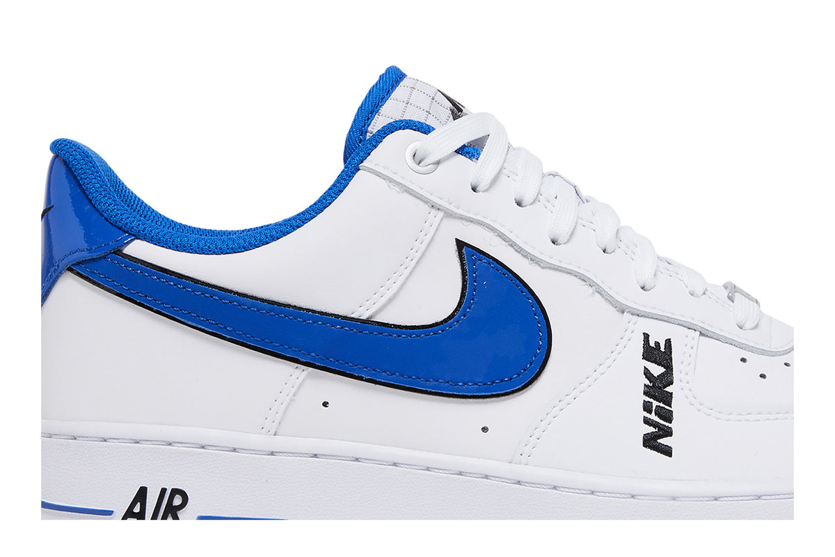 Nike Air Force 1 Low '07 LV8 Motocross White Royal Blue Black sneaker afbeelding 2 - stylecode DC8873-100