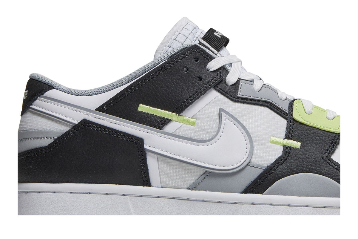 Nike Dunk Low Scrap Wolf Grey Light Lemon Twist sneaker afbeelding 2 - stylecode DC9723-001