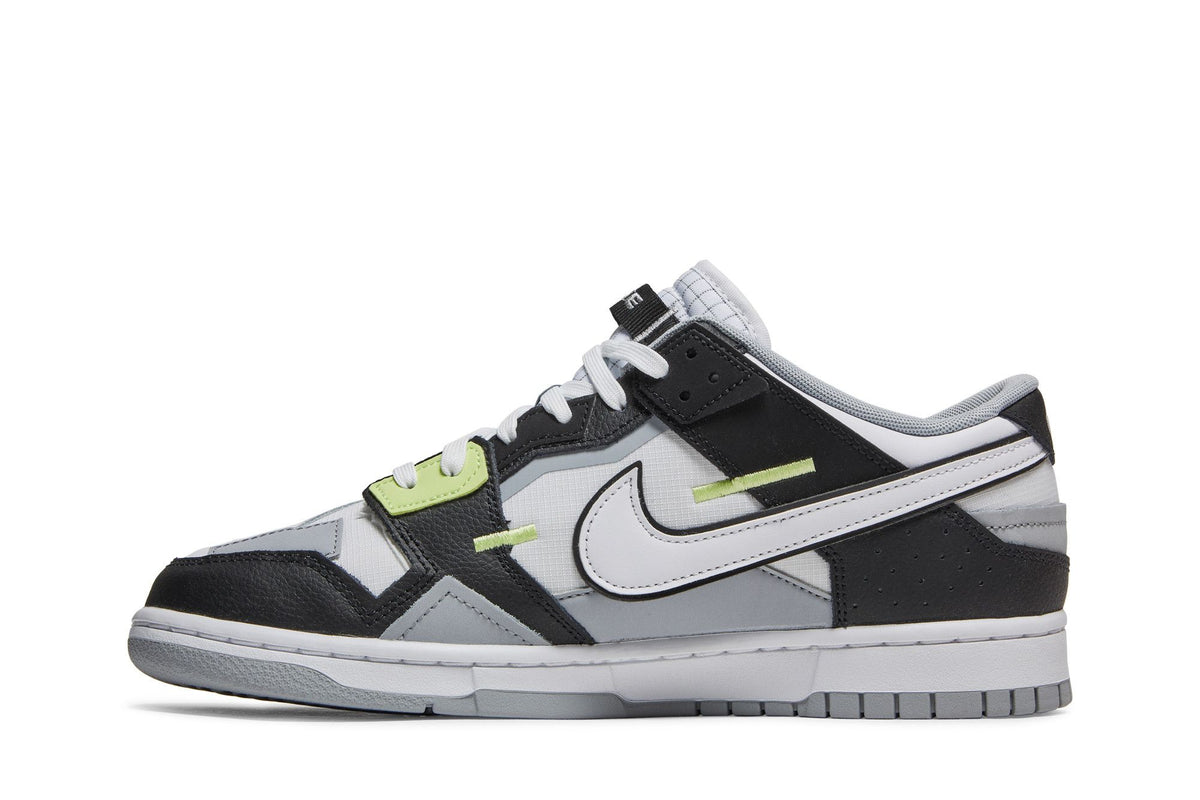Nike Dunk Low Scrap Wolf Grey Light Lemon Twist sneaker afbeelding 3 - stylecode DC9723-001