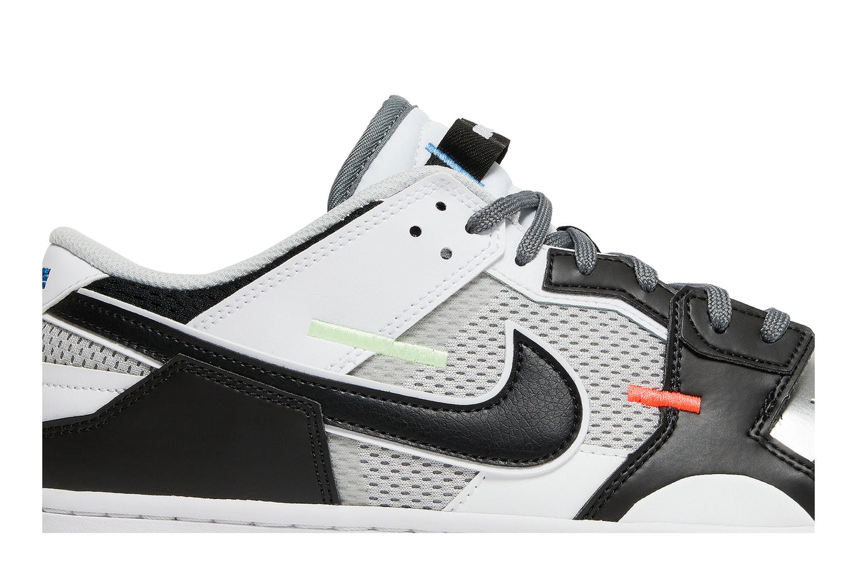 Nike Dunk Low Scrap Black Neutral Grey University Blue White sneaker afbeelding 2 - stylecode DN5381-001