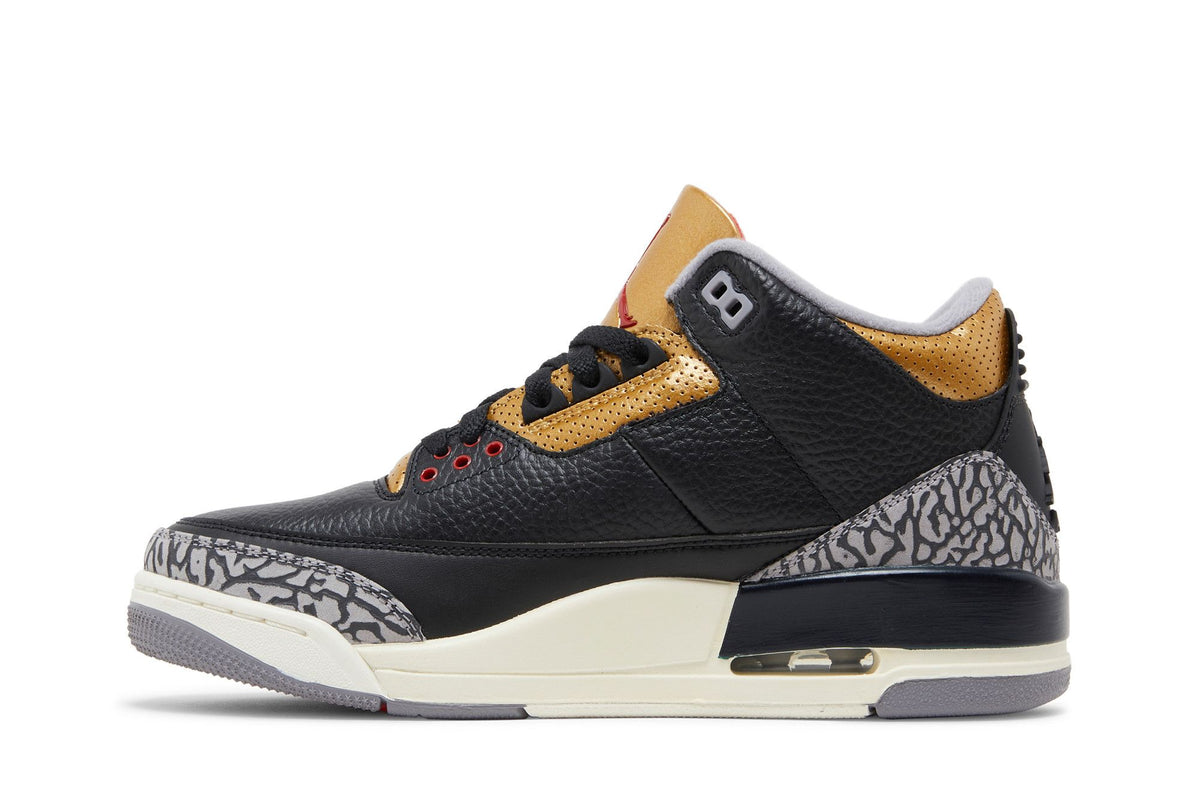 Jordan 3 Retro Black Cement Gold (Women's) sneaker afbeelding 3 - stylecode CK9246-067