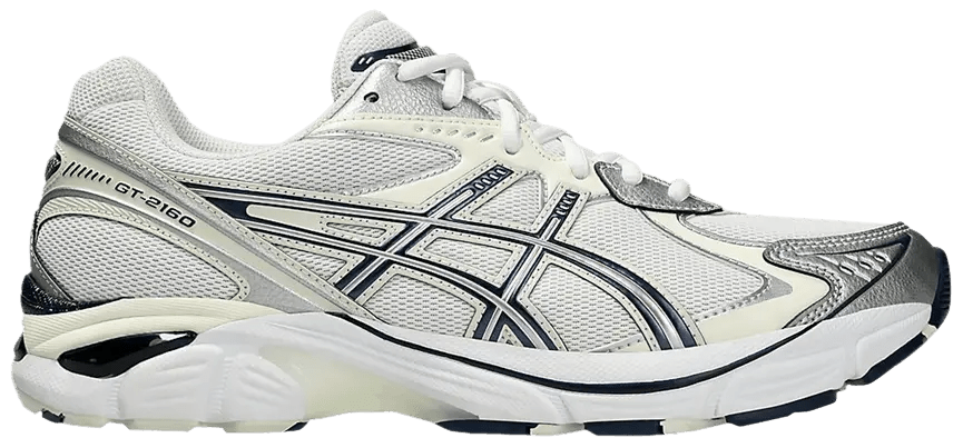 ASICS GT-2160 'White Night Sky' sneaker met witte mesh en technische details. Comfort, licht en smalle pasvorm.