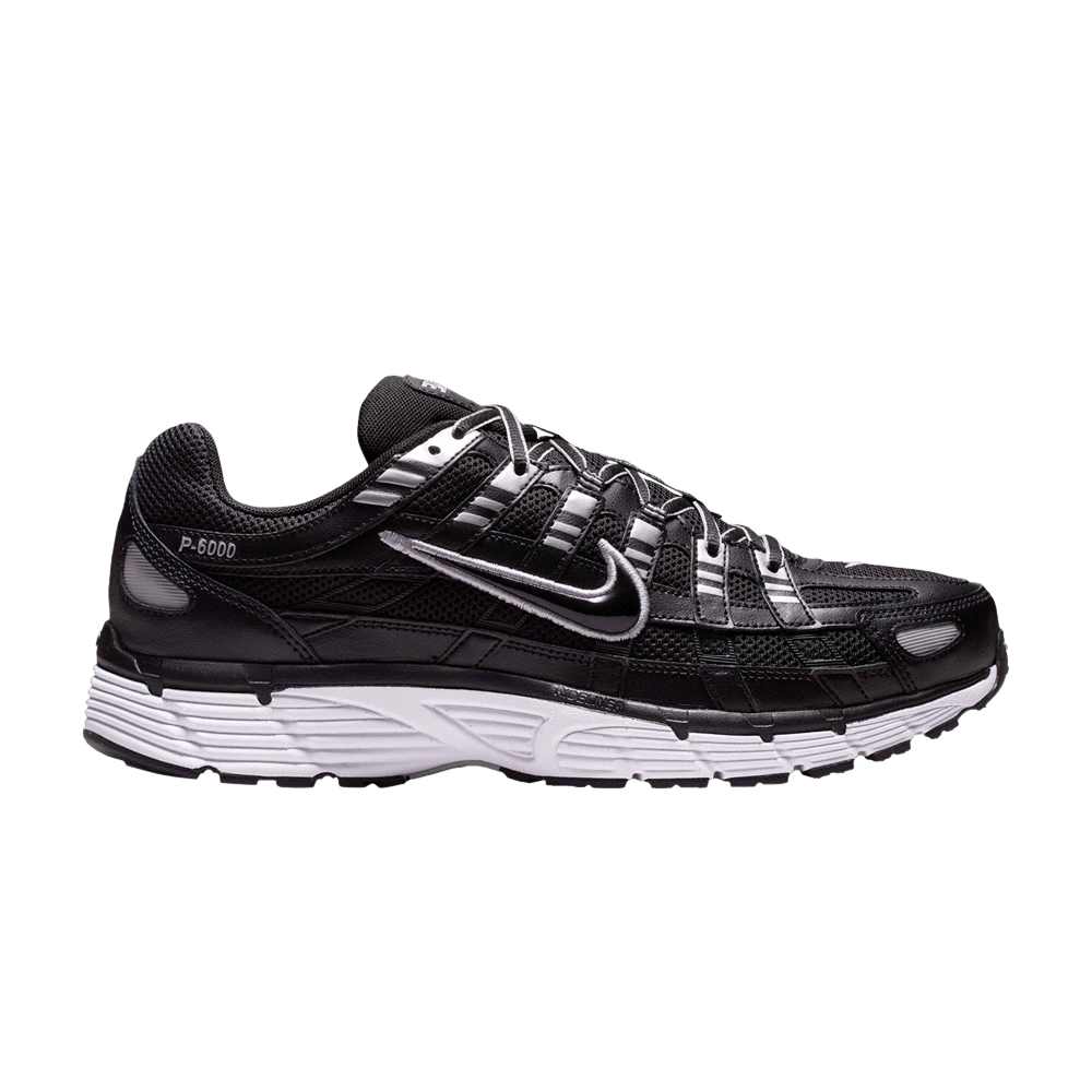 Nike P-6000 Black White Metallic Silver sneaker - stylecode CD6404-026