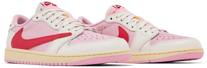 Jordan 1 Retro Low OG SP Nike Travis Scott Tropical Pink sneaker voorkant