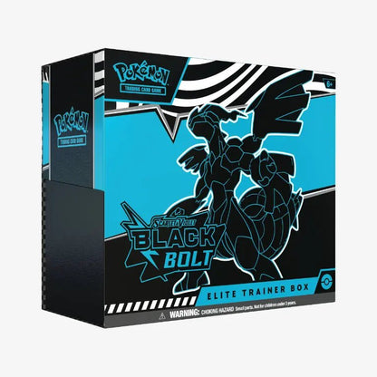  Voorkant van de Pokémon Black Bolt Elite Trainer Box met Zekrom-artwork