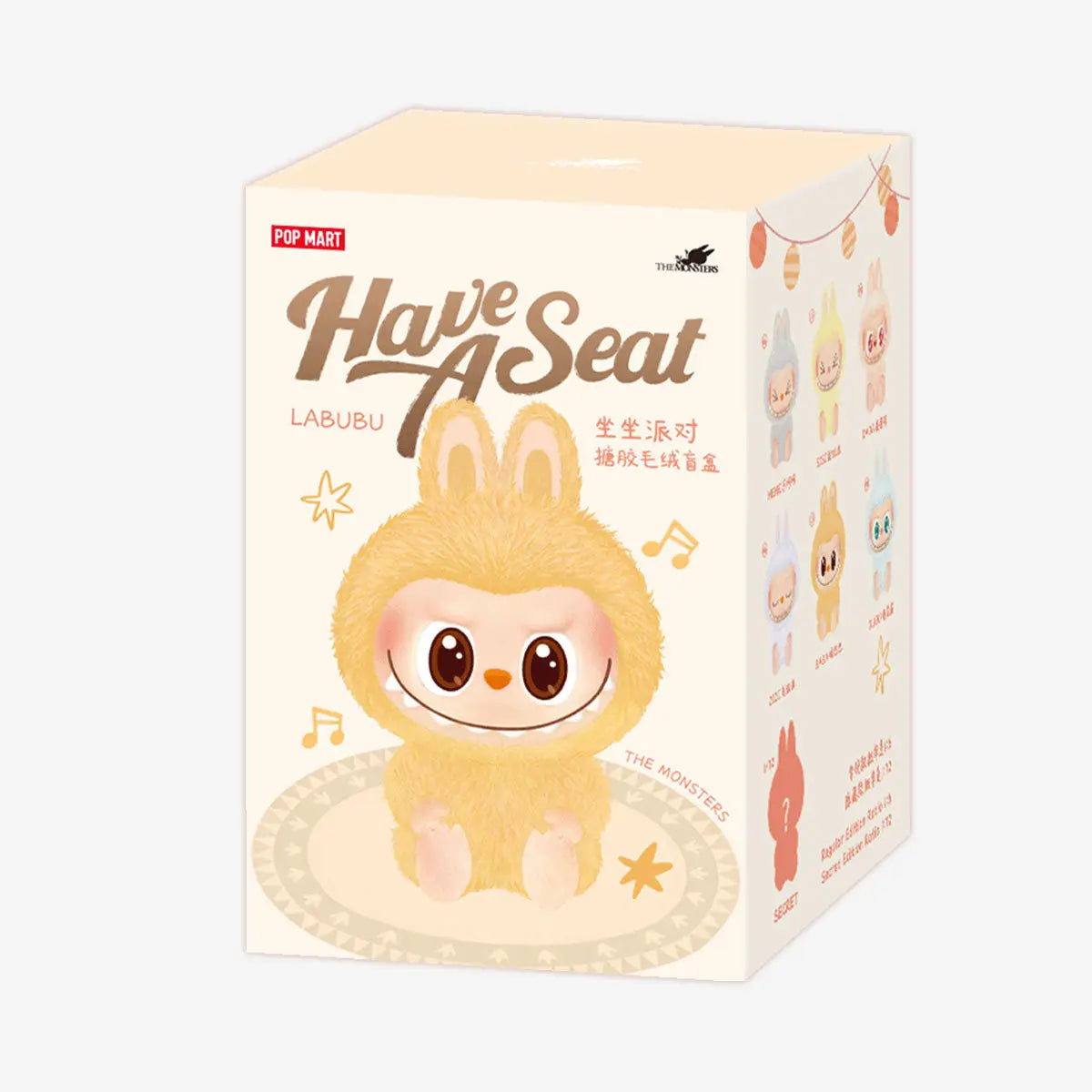 Pop Mart THE MONSTERS Have a Seat Vinyl Plush Blind Box enkele doos