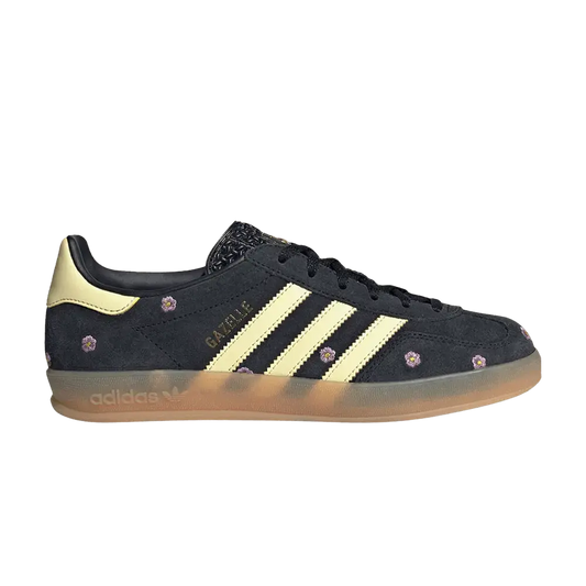 adidas Gazelle Indoor Core Black Almost Yellow Floral (Women's) sneaker 1 - stylecode IF4490