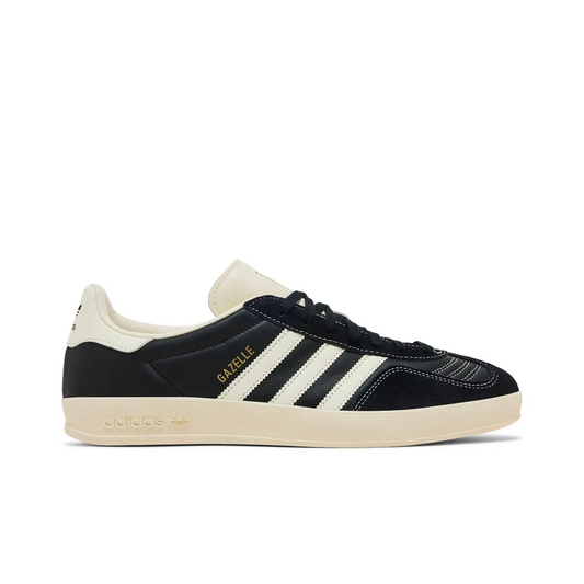 adidas Gazelle Indoor Core Black Cream White Gold Metallic sneaker 1 - stylecode JQ8385