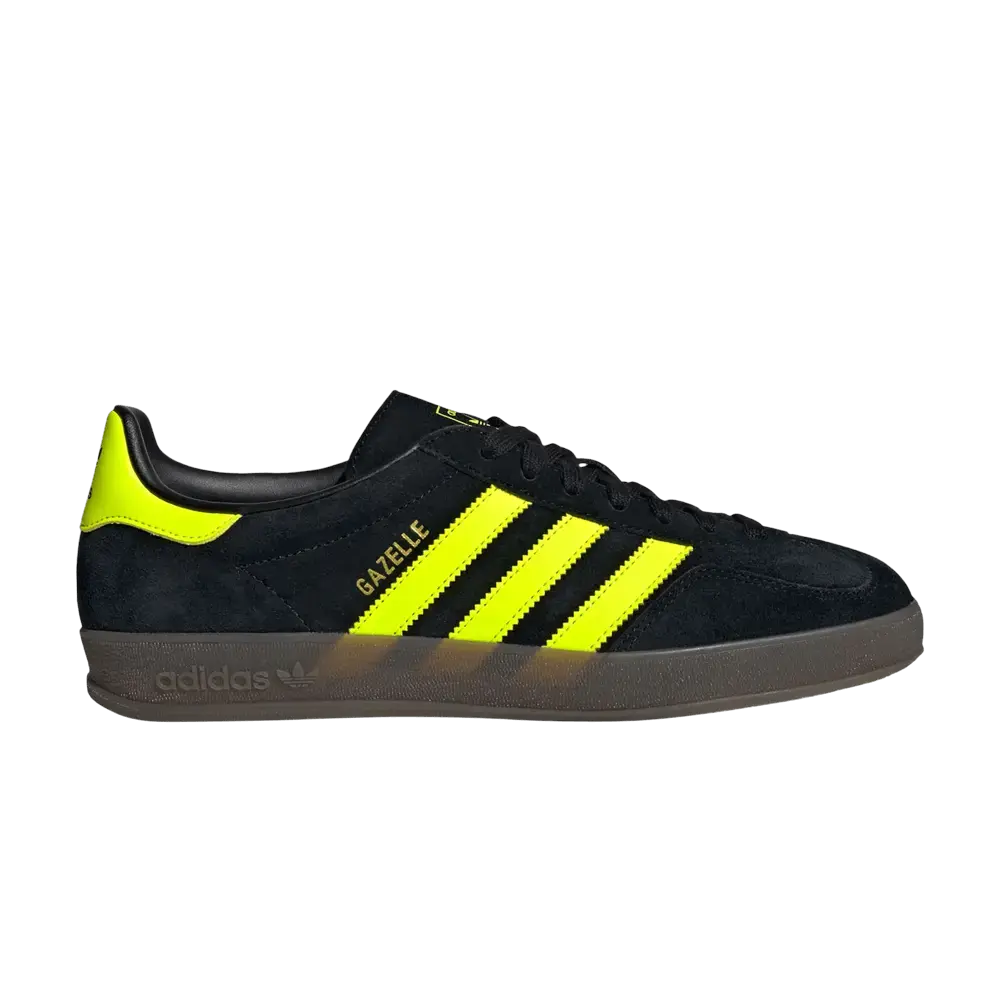 adidas Gazelle Indoor Core Black Solar Yellow Cloud White sneaker 1 - stylecode JR3841