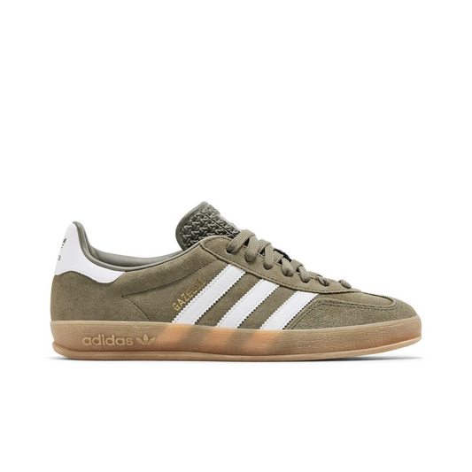 adidas Gazelle Indoor Olive Strata Cloud White Gum sneaker 1 - stylecode JQ0174