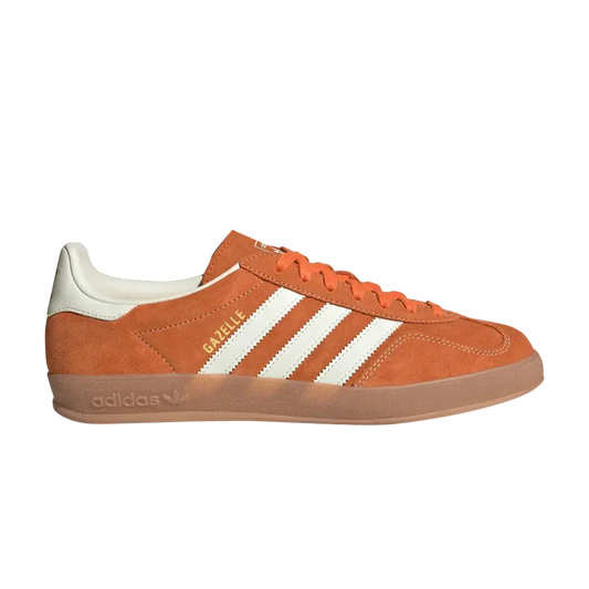 adidas Gazelle Indoor Orange Off White Gold Metallic sneaker 1 - stylecode JQ8392