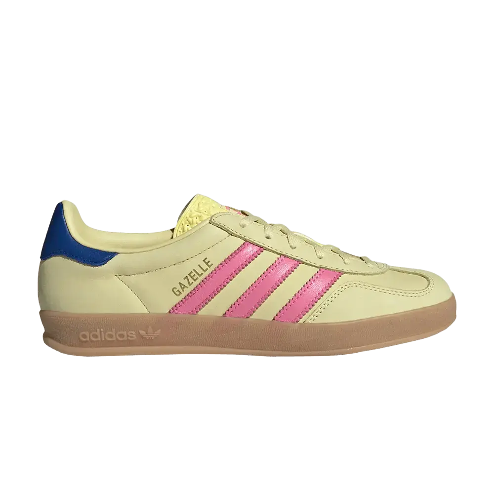 adidas Gazelle Indoor Powder Yellow Lucid Pink Royal (Women's) sneaker 1 - stylecode JI2719