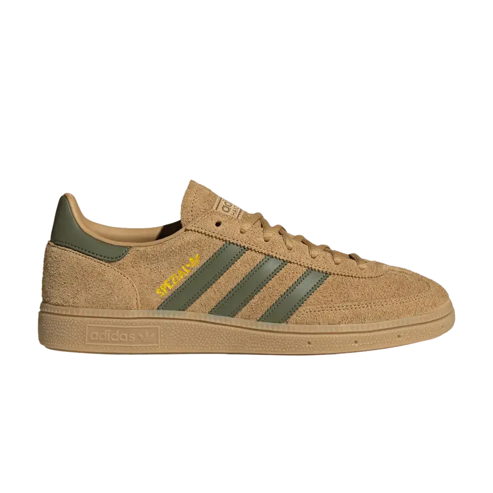 adidas Handball Spezial Golden Beige Focus Olive sneaker 1 - stylecode JQ8298