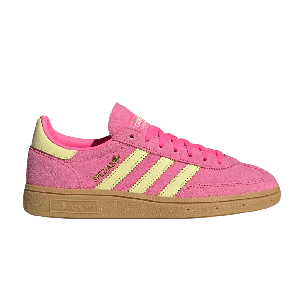 adidas Handball Spezial Lucid Pink Almost Yellow Gold (Women's) sneaker 1 - stylecode IH9213