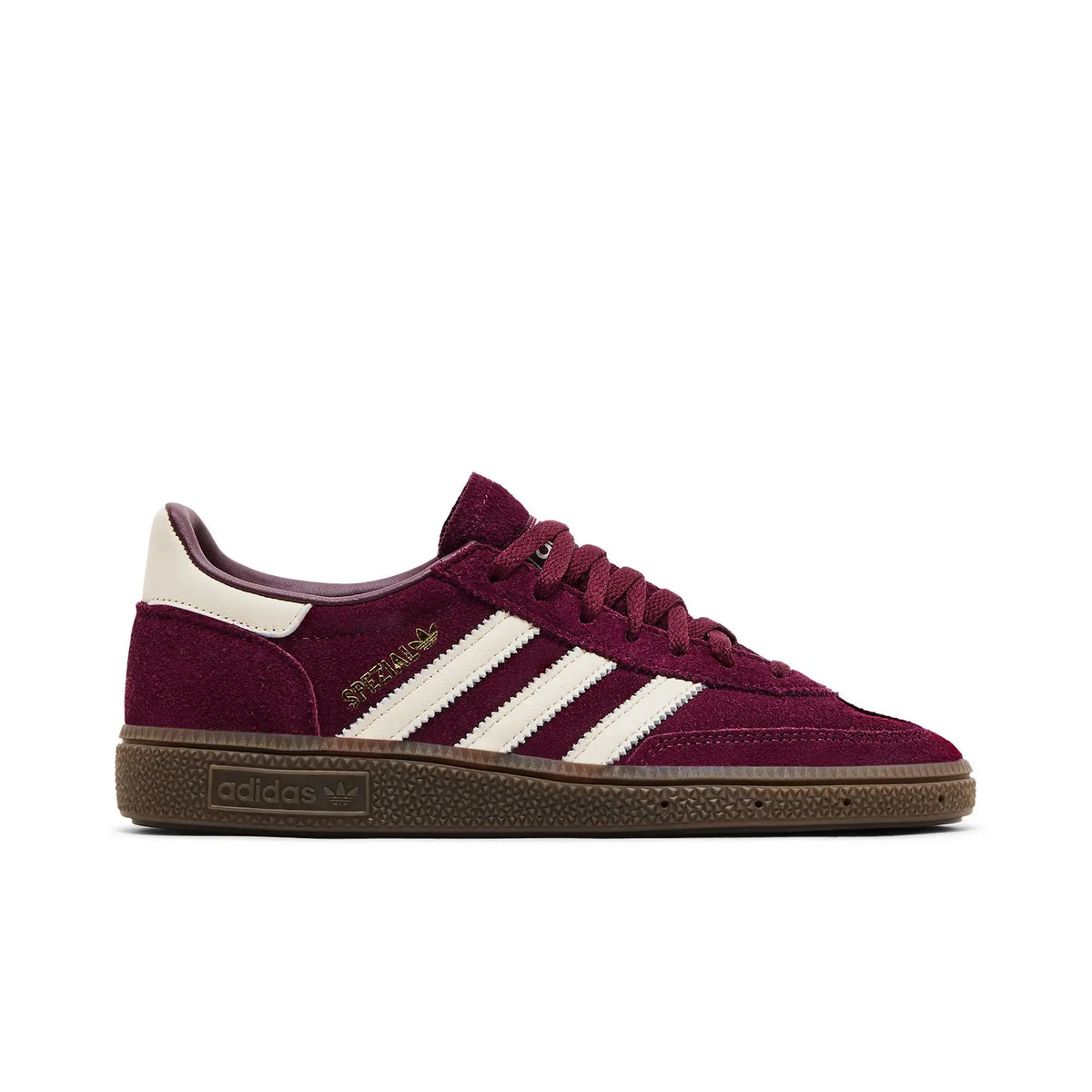 adidas Handball Spezial Maroon Off White Gum (Women's) sneaker 1 - stylecode JQ8753