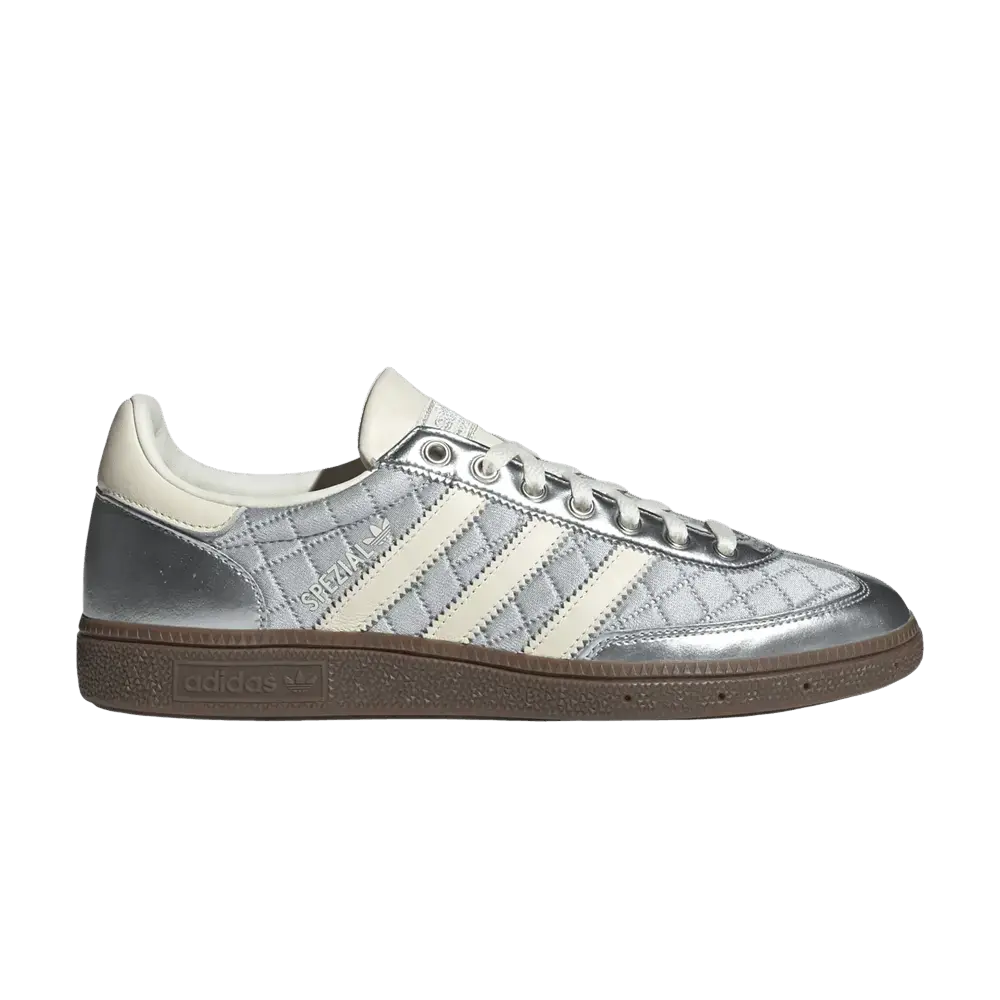 adidas Handball Spezial Quilted Silver Metallic Cream White Gum sneaker 1 - stylecode KJ0853