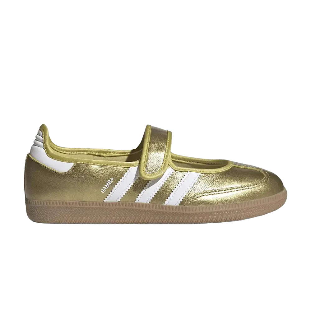 adidas Samba Jane Gold Metallic White (Women's) sneaker 1 - stylecode IH6599