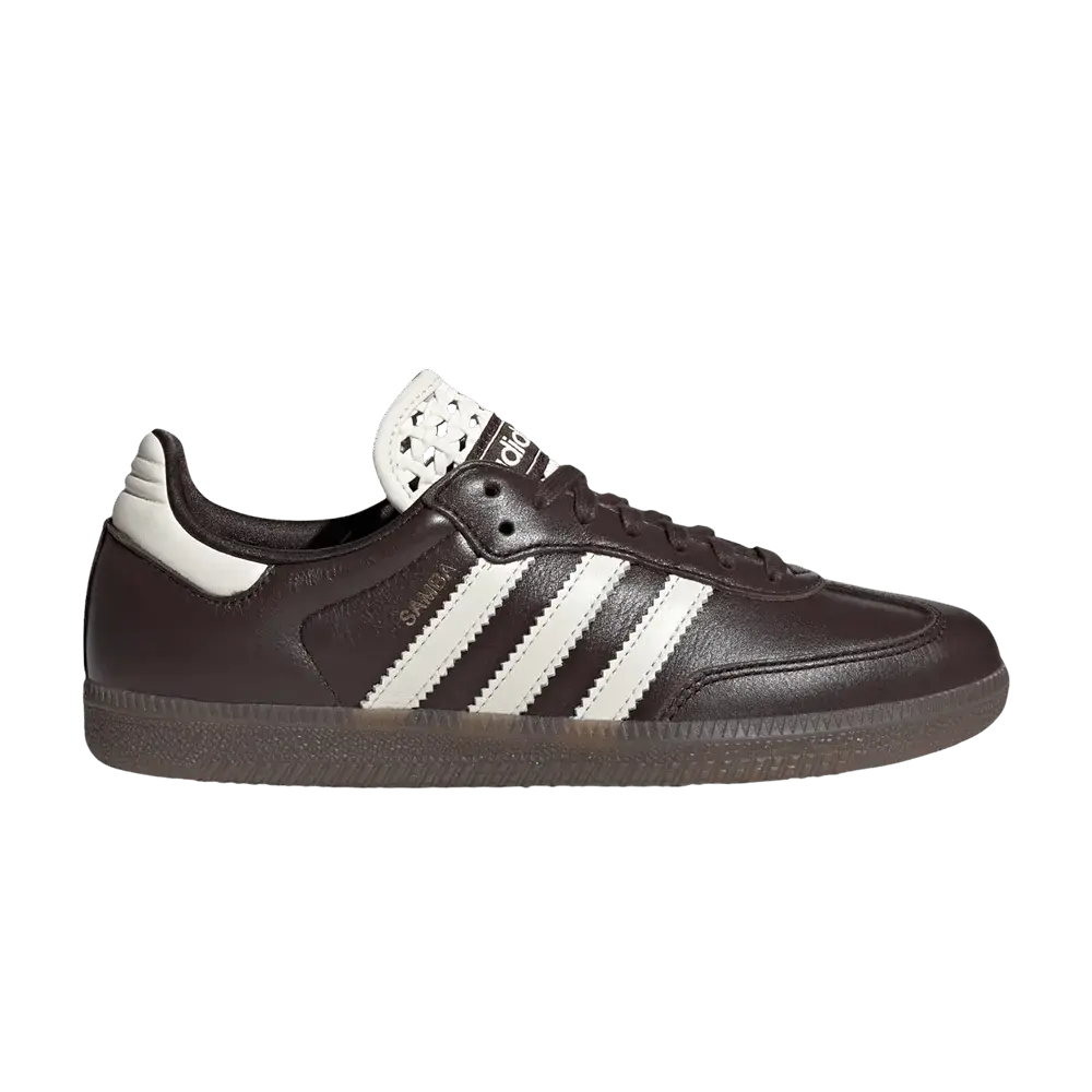 adidas Samba OG Basketweave Tongue Aurora Coffee Off White (Women's) sneaker 1 - stylecode IH3982