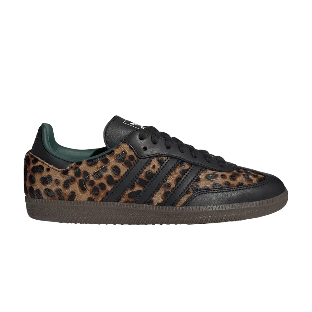 adidas Samba OG Black Green Leopard (Women's) sneaker 1 - stylecode JI2735