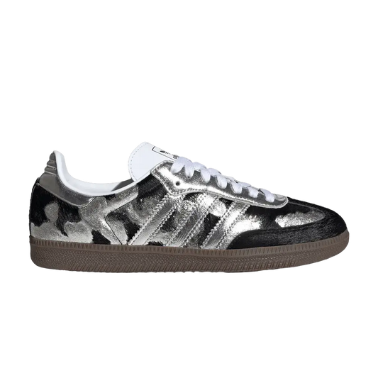 adidas Samba OG Black Pony Hair Silver Metallic (Women's) sneaker 1 - stylecode KJ2313