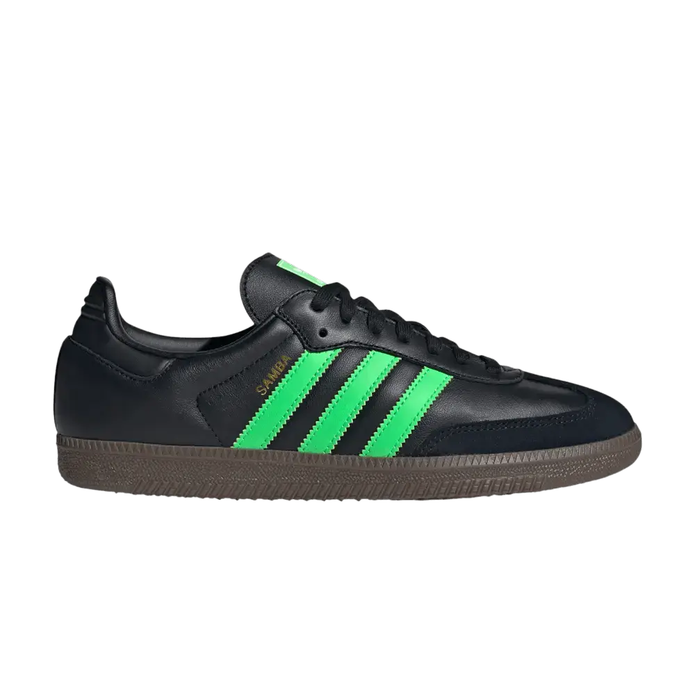 adidas Samba OG Black Screaming Green sneaker 1 - stylecode JR0911