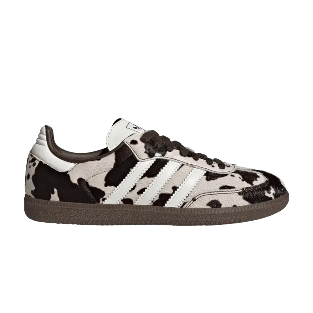 adidas Samba OG Cow Print Dark Brown White (Women's) sneaker 1 - stylecode KK2238