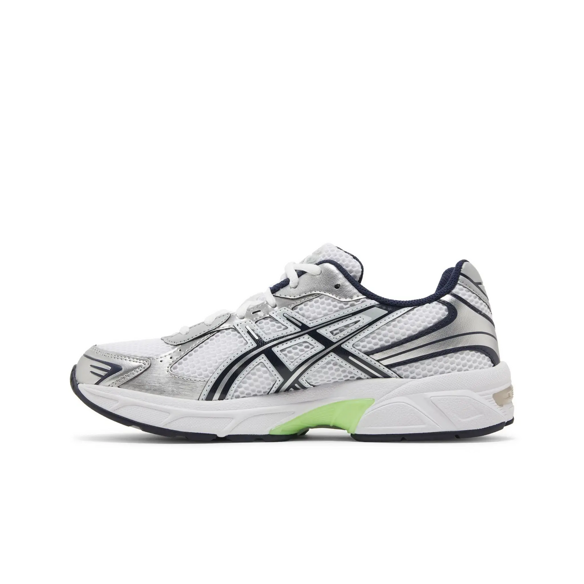 ASICS Gel-1130 White Mid Grey Lime Green sneaker, productfoto 2 - stylecode 1201A256-114