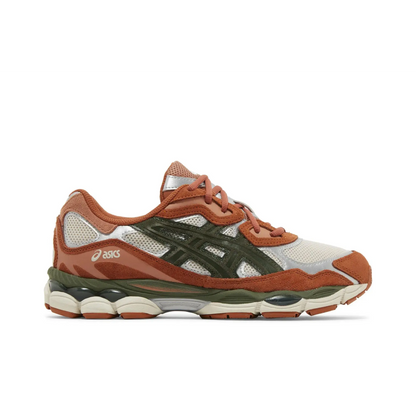 ASICS Gel-NYC Oatmeal Forest Green Orange sneaker 1 - stylecode 1201A789-251