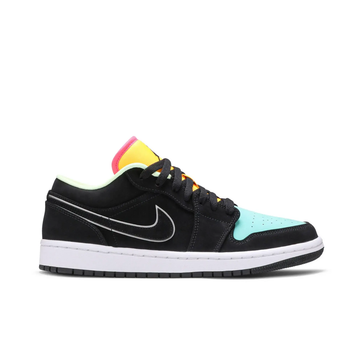 Jordan 1 Low Black Aurora Green Laser Orange sneaker 1 - stylecode CK3022-013