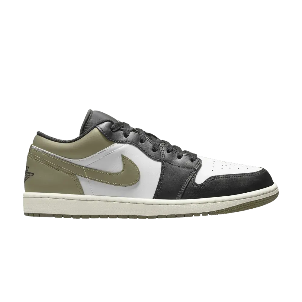 Jordan 1 Low Black Toe Medium Olive sneaker 1 - stylecode 553558-092