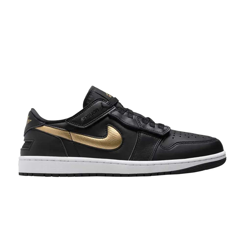 Jordan 1 Low FlyEase Black White Metallic Gold sneaker 1 - stylecode DM1206-071