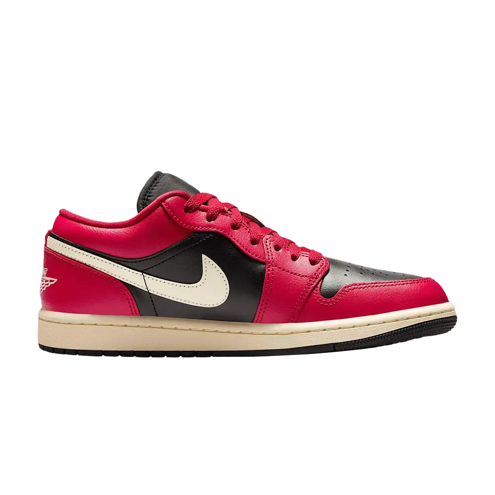 Jordan 1 Low Mystic Hibiscus Black (Women's) sneaker 1 - stylecode DC0774-605