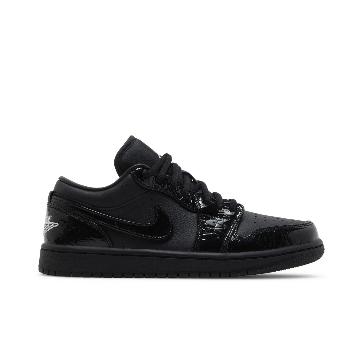 Jordan 1 Low SE Patent Elephant Black (Women's) sneaker 1 - stylecode HJ7743-010