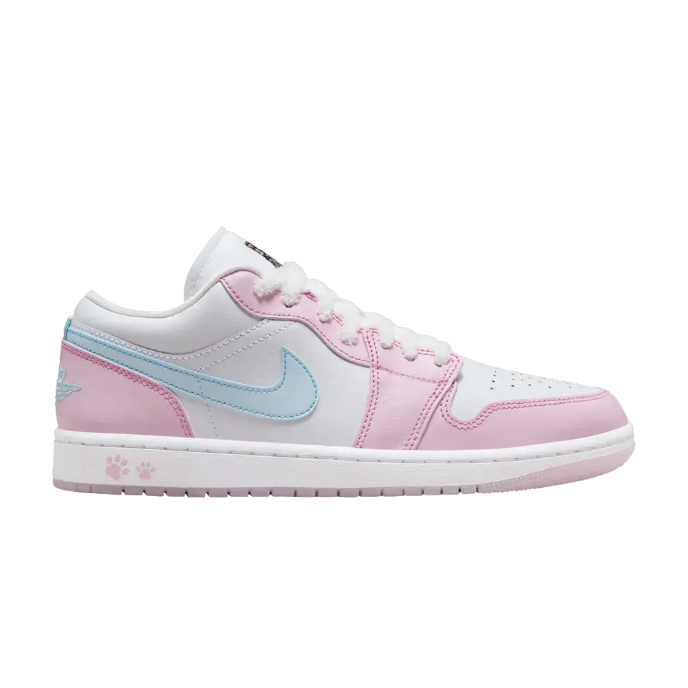Jordan 1 Low SE Paw Print Pink Foam (Women's) sneaker 1 - stylecode HM3706-141