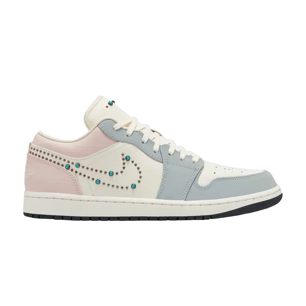 Jordan 1 Low Soft Pearl Gem Studded Swoosh sneaker 1 - stylecode IH7319-001