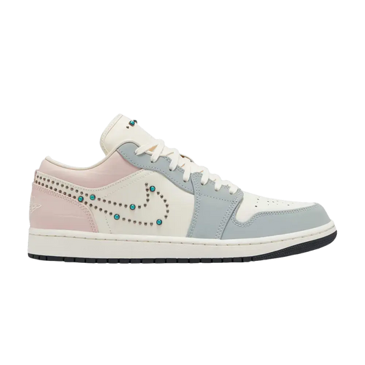 Jordan 1 Low Soft Pearl Gem Studded Swoosh sneaker 1 - stylecode IH7319-001