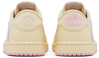 Jordan 1 Retro Low OG SP Travis Scott Shy Pink sneaker achterkant
